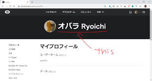 Oculusアカウントの名前を変更する方法 メンチカツには醤油でしょ