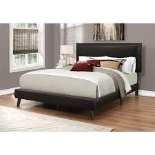 If the bed is placed in the children's room, it can. Monarch Specialties Monarch Bed Brown Leather Look With Wood Legs Queen Size Rona