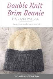 Double Knit Brim Hat The Northern Moose Men Shat Men S Hat Pattern Knitting Patterns Free Hats Knitted Hats Knitting