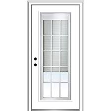 The suggested rough opening is 38 in. National Door Company Exterior Single Door Fiberglass Smooth 36 X 80 Full Lite Raise Lower Blinds Collection Right Hand Inswing Amazon Com Tools Home Improvement