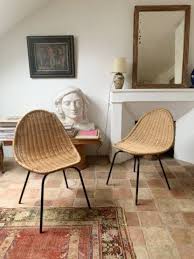 Circa 1950 France Very Good Condition In 2020 Rattan Floor Lamp Rattan Armchair Side Table Wood