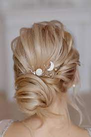 Moon And Stars Wedding Hair Pins Moon Jewelry Wedding Pins Etsy Bridal Hair Pins Wedding Hair Pins Star Wedding Hair