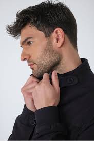 Blouson en daim marine, Caractère Cuir