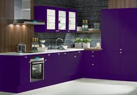Kitchen Selecting Proper Kitchen Colors Black And White Kitchen Designs Kitchen Color Schemes Kit Purple Kitchen Decor Purple Kitchen Purple Kitchen Cabinets