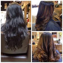 My Black Hair With Balayage Highlights Before And After Love How It Turned Out Hair Hair Dos Black Hair Balayage