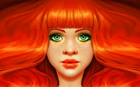Even if just a little, or in more ways than one. Woman Red Head Green Eyes Wallpapers Woman Red Head Green Eyes Stock Photos