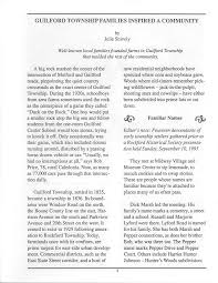 GUILFORD TOWNSHIP FAMILIES INSPIRED A COMMUNITY (AND) GUILFORD TOWNSHIP  HOMES AT MIDWAY VILLAGE