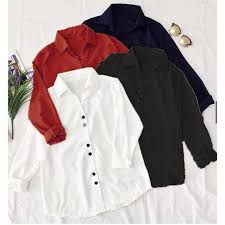 Dikarenakan putih adalah warna yang netral. Jual Fortklass Caroline Baju Atasan Blouse Wanita Lengan Panjang Baju Kantor Online April 2021 Blibli