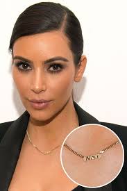 kim kardashian silver necklace