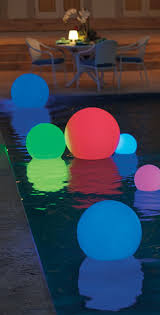 Led Color Changing Glow Balls Frontgate Backyard Pool Parties Pool Decor Backyard Wedding Pool