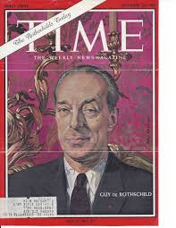 GUY DeROTHSCHILD, SIGNED TIME MAGAZINE COVER/AUTOGRAPH