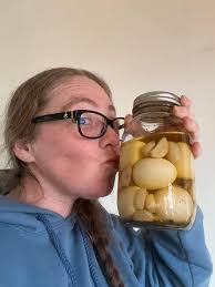 Making pickled eggs with homemade brine