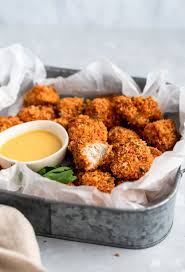 The Best Crispy Baked Chicken Nuggets Ambitious Kitchen Recipe In 2020 Healthy Baked Chicken Crispy Baked Chicken Baked Chicken Nuggets