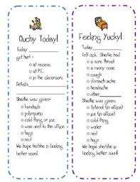 Parent Communication Freebie When Hurt Sick Or Work Not Done Parent Communication Daycare Forms Parents As Teachers