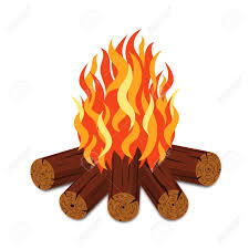 Campfire With Firewood And Flame Torch In Cartoon Style Bonfire Royalty Free Cliparts Vectors And Stock Illustration Image 97576879 Green and yellow camp tent and bonfire illustration, tent cartoon camping, set up a tent to make a fire, triangle, grass png.