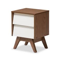 Take a deep look at our 42 pictures gallery of best mid century modern nightstands ideas to inspire your home below. Hildon Mid Century Modern Wood 2 Drawer Storage Nightstand White Walnut Brown Baxton Studio Target