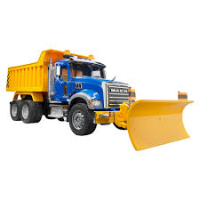 Bruder Mack Granite Dump Truck With Snow Plow Blade Snow Plow Trucks Dump Truck