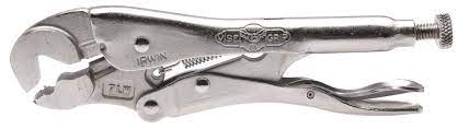 Curved jaw puts tremendous pressure on four points of any style nut or bolt head; Irwin Vise Grip 7lw 7 Locking Wrench