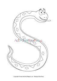 S Is For Snake Colouring Page Snake Coloring Pages Alphabet Coloring Pages Letter A Crafts