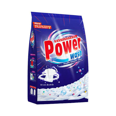 Bashundhara Power Wash Detergent Powder ( White) -	200gm