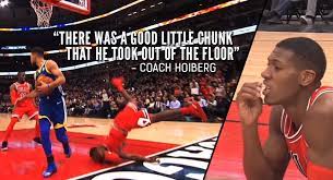 Chicago bulls' kris dunn is treated by the medical staff after hitting his face on the floor after a. Ballislife Com On Twitter Kris Dunn Chips Teeth Took A Chunk Out Of The Floor After Falling Face First After A Dunk Video Https T Co 6z8cwrz4zr Https T Co Sclsxnf1r2