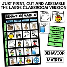 Pbis Behavior Chart Classroom Matrix