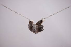 Lazy Sloth Necklace By Curiousburrow On Etsy Ha Sloth Necklace Sloth Jewelry Body Jewelry Shop