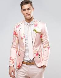Black And White Floral Suit Harry Styles Asos Wedding Super Skinny Blazer With Pink Floral Print Pink Prom Suit Floral Suit Men Prom Suit Outfits
