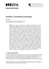 The journal of aesthetics and art criticism 65:2 spring 2007. Introduction Aesthetics Cosmopolitics And Design Goldsmiths Research Online
