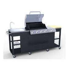 Concept Usine Dallas Cuisine D Exterieur Luxe 5 Bruleurs Bruleur Lateral Evier Barbecues Gaz Rue Du Commerce