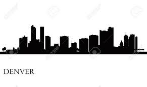 Black And White Denver Skyline Silhouette Denver City Skyline Silhouette Background Vector Illustration City Skyline Silhouette Skyline Silhouette City Skyline