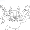 Cartoon cat character coloring pages. 1