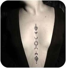 Tattoo Moon Phases Middle 50 Best Ideas Chest Tattoos For Women Cool Tattoos Spine Tattoos For Women
