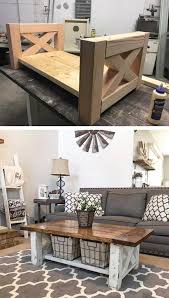 Barn wood & white farm table (rustic harvest farmhouse kitchen dinning table). Diy Chunky Farmhouse Coffee Table Coffee Table Plans Farm House Living Room Diy Farmhouse Coffee Table Home Furniture