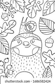 Cute sloth coloring pages is loaded with 15+ unique sloth pictures that are ready to coloring. Cute Cartoon Coloring Page Sloth Coloring Stock Vector Royalty Free 1686582424