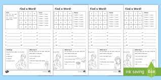 Free printable word games for dementia patients. Find A Word Activity For Kids Literacy Puzzle Year 3 6