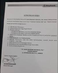 Dahulu melamar pekerjaan kita harus membuat surat lamaran dan cv secara tertulis di kertas namun beda halnya di era it ini, kita bisa melamar kerja. Contoh Surat Lamaran Kerja Di Maybank Dan Persyaratannya