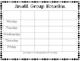 small group rotation chart write in