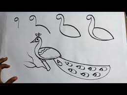 How To Draw A Peacock Easy Way Step By Step Peacock Drawing Tarun Art Youtube Peacock Drawing Peacock Drawing Simple Drawings