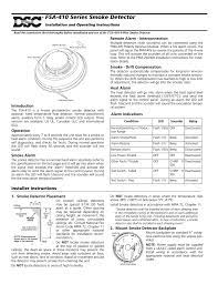 4 wire photoelectric smoke detector. Fsa 410 4 Wire Smoke Detector Manualzz