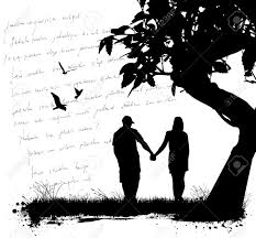 9718011 Couple Love Stock Vector Love Silhouette Tree Jpg 1300 1208 Silhouette Love Silhouette Silhouette Vector