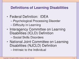 Chapter One Learning Disabilities Definitions Characteristics And Current Directions Ppt Download