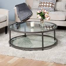 Studio Designs Home Camber 2 Tier Modern 38 Round Coffee Table In Pewter Walmart Com Round Coffee Table Coffee Table Round Glass Coffee Table
