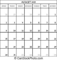 August 2015 calendar as html Calendar Planner Monate August 2015 Auf Transparent Background Canstock