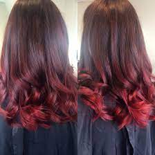 Bright Red Balayage From Box Dyed Brown Hair Brown Hair Dyed Red Long Brown Hair Dyed Red Hair