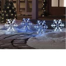 Snowflakes Stakes Pathway Markers Lawn Sidewalk Christmas Outdoor Decor Yard Discoun Christmas Pathway Lights Outdoor Christmas Decorations Snowflake Lights