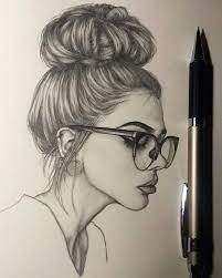 Art Artwork Pencildrawing Creative Drawing Draw Girl Pencil Sketch Paper Hair Glasses Face Artist Pencil Portrait Portrait Drawing Cool Drawings