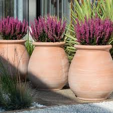 Jarre, poterie terre cuite rosée artisanale - Déco du Jardin à Reims