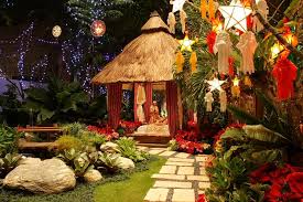 House Backyard In The Philippines With Christmas Decor Parol Lantern Christmas In The Philippines Outdoor Xmas Tree Paskong Pinoy