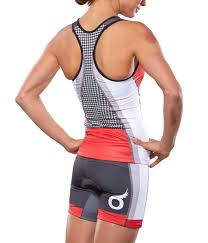 soas racing red houndstooth tri kit cycling outfit